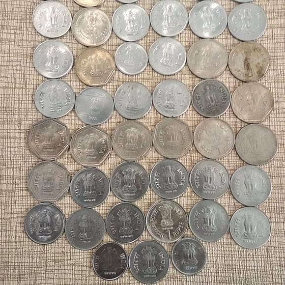 Indian 1 Rupee Coins lot around year 1985 to 2000s - 51 coins - Picture 2 of 2